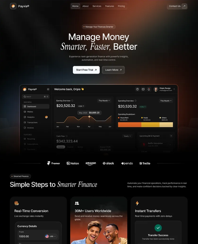 Website design example 1